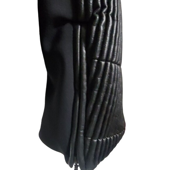 Postcard black fitted Ribbed puffer jacket Italy Quilted Luxury Jacket Size 10 - Picture 4 of 13
